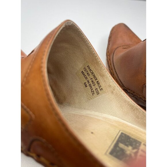 Frye Phoenix Mule Boots Leather brown Ladies Size 6M Western - Picture 8 of 11